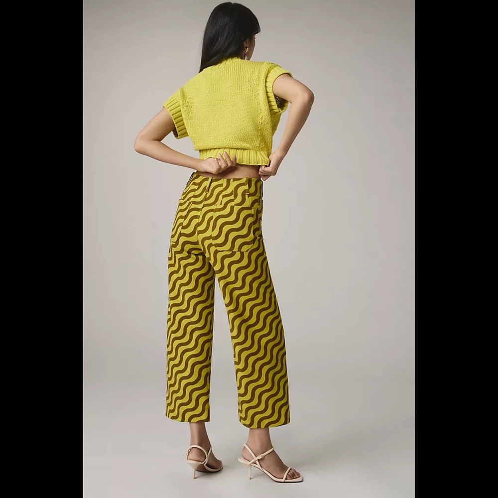 Anthropologie Colette Cropped Wide-Leg Ponte Pants by Maeve - Picture 5 of 16
